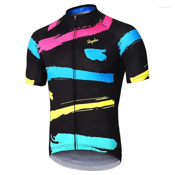 Jackets de corrida 2024 Homens de verão Manga curta Jersey de ciclismo Conjunto de bicicleta MTB Brial