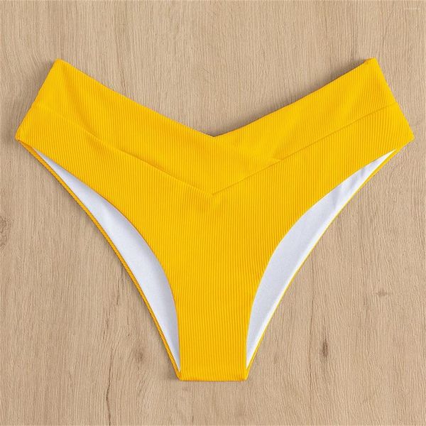 Femminile v taglio alto nuoto alto nuoto brasiliano brasiliano hipster a costola costiera vintage in bikini costume da bagno sacca perizoma