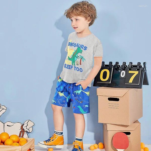 Set di abbigliamento per bambini vento abito da camicia da ragazzo all'ingrosso shorts a manicotto corto abiti per bambini a due pezzi set un pezzo goccia