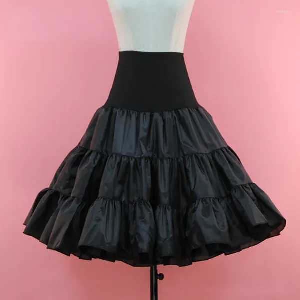 Saias outono 2024 Moda feminina cetim sub-camiseta A-line No Hoop Crinoline Skirt Toddler Frill Papticoat para meninas cosplay