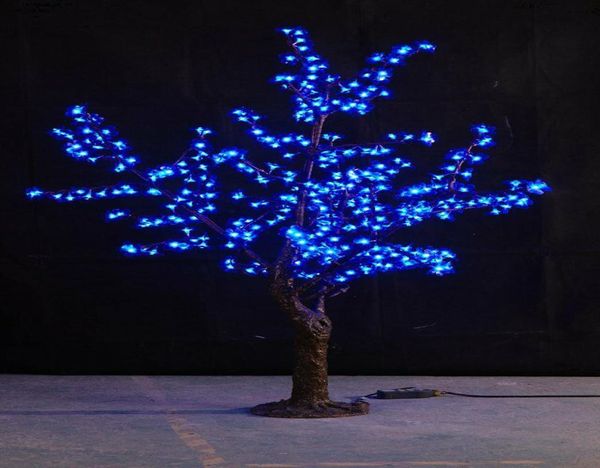 Schiff 5ft 15m Höhe Blau LED Simulation Kirschblütenbaum im Freien im Freien Hochzeitsgarten Weihnachtslicht Dekor 4807037651