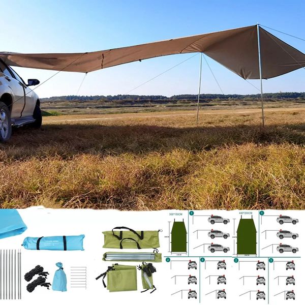 Tenda da campeggio Famiglia Automobile SUV SUV Top Top Sun Shelt Shelter Auto Truck Sun Shade Berro