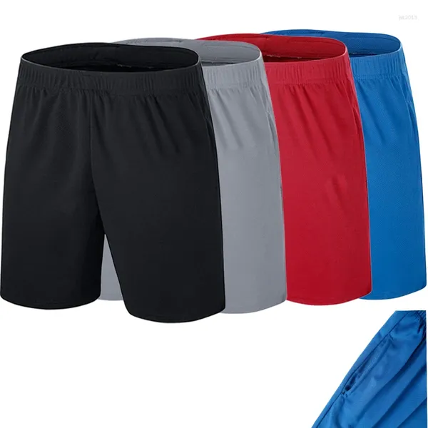 Shorts masculinos esportes respiráveis de fitness executando um verão rápido para uso de treinamento na praia