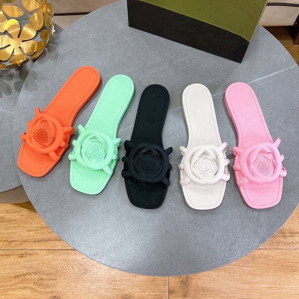 Designer Sandalen Frauen ineinandergreifend g Folie Gummi -Hausschuhe ineinandergreifende Hohlruhrschuhe Sommerschuhe G Buchstaben Flats Beach Pool Outdoor wasserdichte Hausschuhe