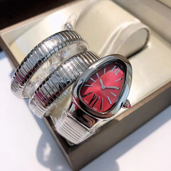 Moda Tasarımcı Kadın Haftası Reloj Yılan İzle En Kalite Serpantin Saati Diamond Watch Kadın Klasik Bilezik Tarzı Bilek saati Bahar Kayışı Montre De Luxe