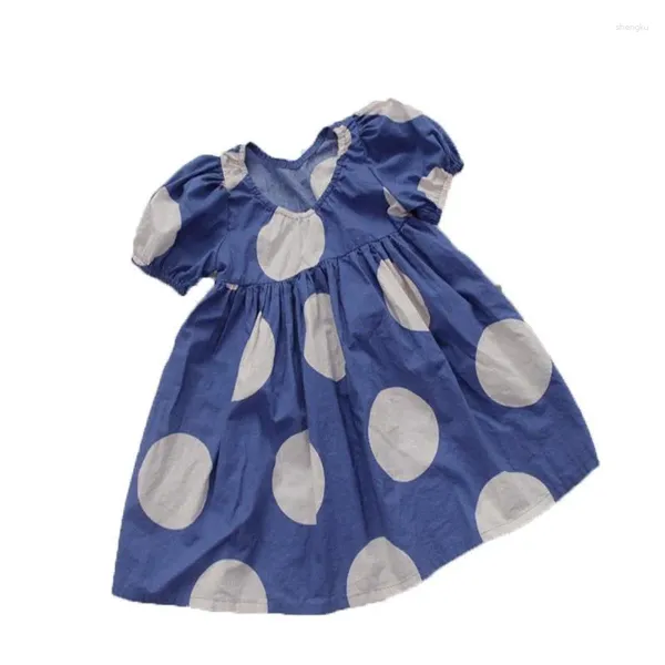 Девушка платья летним голубым платьем элегантное лолита детское повседневное миди -дети для подростков вечеринка