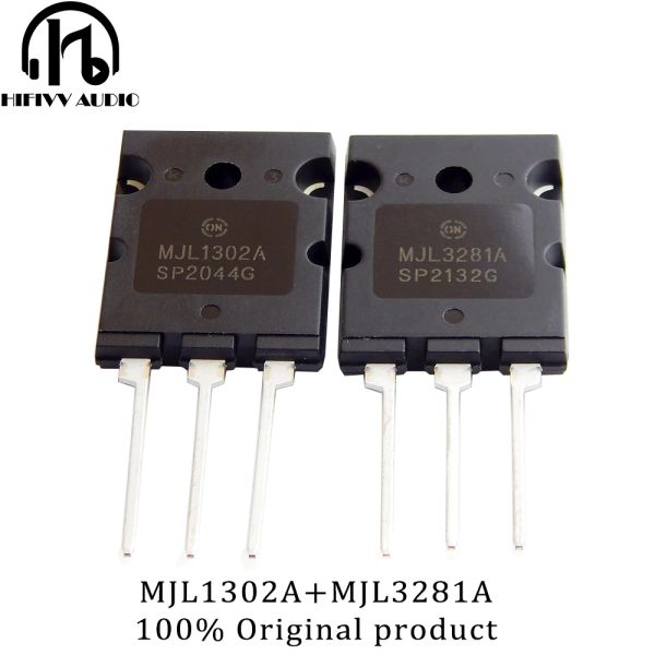 Amplificador MJL1302A MJL3281A CHIP IC TRIodo para kits de amplificadores de áudio HiFi Transistores bipolares MJL1302 MJL3281 de 260V 15A 200W