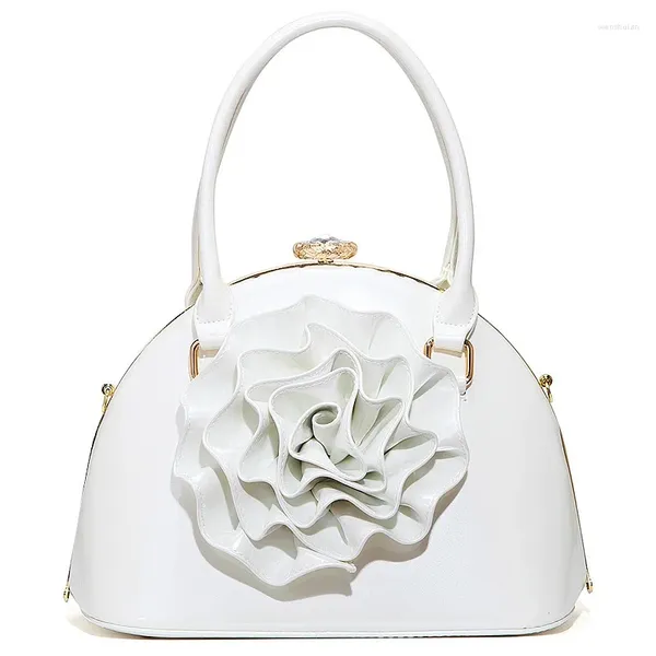 Sacchetti da sera donne in pelle di moda in pelle grandi fiori eleganti sacchetti di guscio borsetto spalla crossbody party club wedding