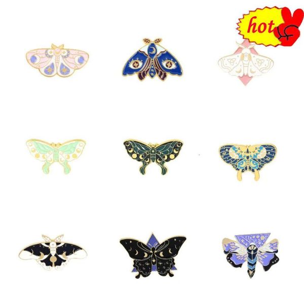 Pingentes de pingentes criativos desenho animado de borboleta mini dragonfly grow goel brooch emblema pino de jeans presente homens homens moda judeu dhdpr