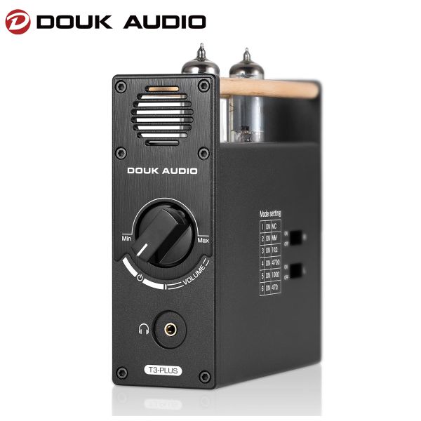 Amplificador Douk Audio T3 Plus Mini Tubo de Vacuum MM / MC PHONO Pré -amplificador Para toca