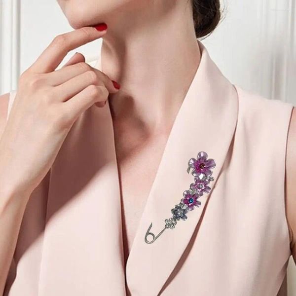 Broşlar rhinestone mücevher broş pimleri diy çiçek giyim yaka pin aksesuarları kadın