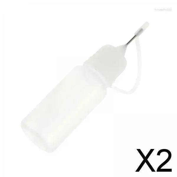 Speicherflaschen 2x10x Präzisionsspitze Kleber Applikator für Anwendungen Papierhandwerk weiß