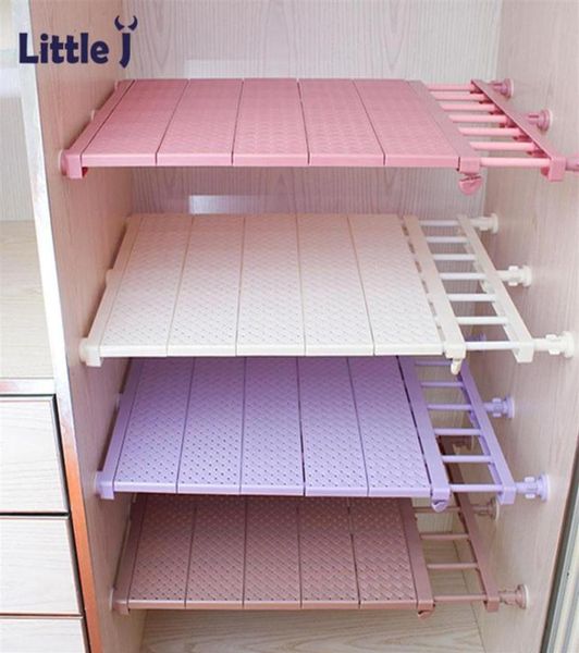 Organizador de armário ajustável Diy Spacesbaces Sapaces Racks Racks Racks Montada na parede Armazenamento de cozinha Plataforma de banheiro T8349301