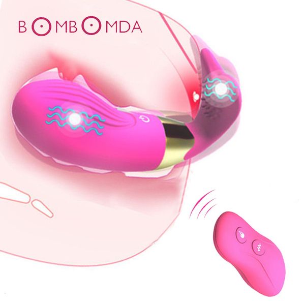 Tragable Heizungsdildo -Vibrator für Frauen Fernbedienung Panties Sex Toys Klitoralstimulator Unsichtbarer trägerloser Riemen am Dildo T4453941