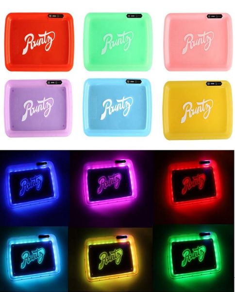 Metal LED LED Glow Rolling Bandey 550mAh Bateria LED LED LIGHTRAY GLOWTRAY Carga rápida Runnty Dry Herb Tobacco Armazenamento Metal TRA5810773