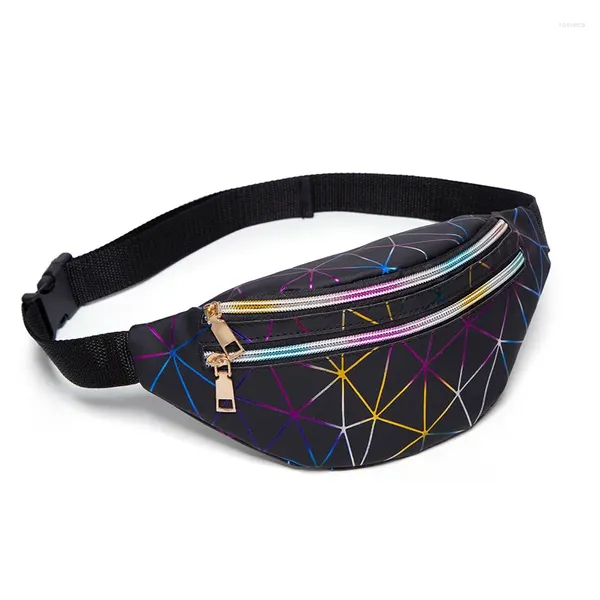 Borse per la vita Donne Fashion Geometric Borse Casual Sport Belt Fanny Pack in pelle Coprone Coperoncino Picco di tastiera Borsa