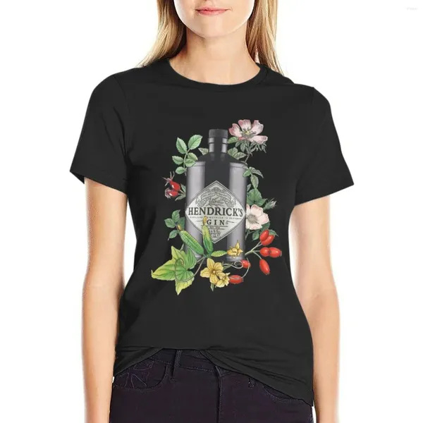 Polos da donna Gin Hendricks Maglietta illustrativa T-shirt Hippie Clothes Summer Fashion Tshirts Woman