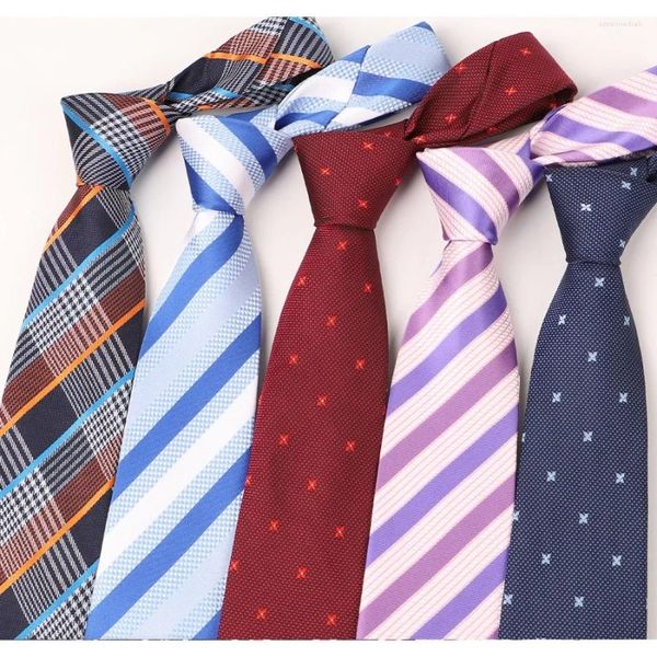 Bow ties Fashion da 8 cm da uomo cravatta classico giacca jacquard uomini intrecciati a righe a strip dot florel cravatta per feste di business party accessori