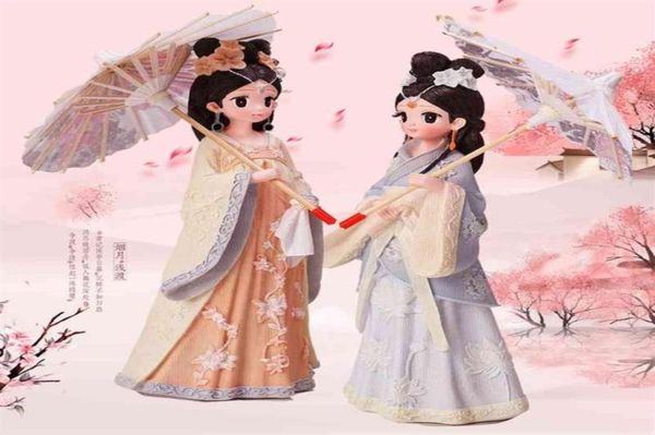 Guochao Hanfu Şemsiye Kız Kalp Öğrencisi Hediye Sarayı Stil Odası Dekorasyon Turizm Zanaat Süsleri27777805275