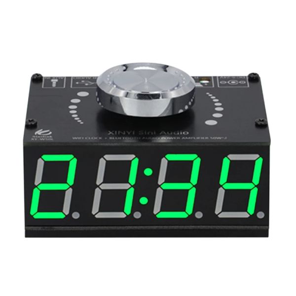 Amplificadores multifuncionais HIFI 50WX2 Bluetooth Digital Power Amplifier Board Módulo com WiFi Timing Clock XYW50L