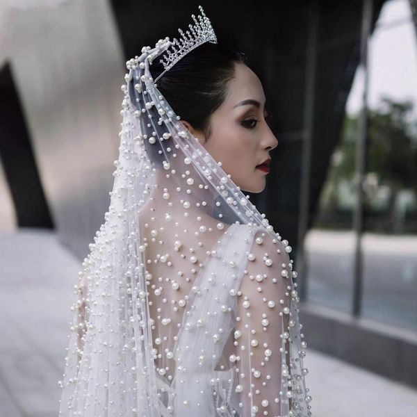 Pérolas de noiva pérolas por atacado de miçangas acessórios de marfim branco boda véil mariage velo de novia