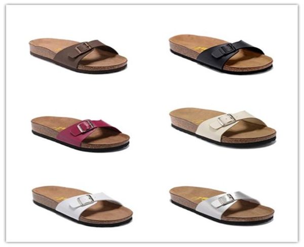 Madrid 2019 Nuova Summer Beach Cork Flip Flip Flops Sandals Donne Slide vetrini casual di colore misto piatto 801 US3102397236