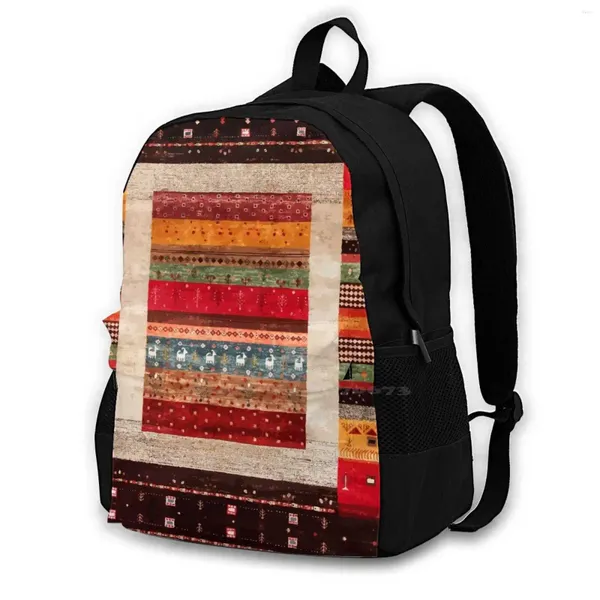 Backpack Bellissimi opere d'arte tradizionali in stile marocchino.Borse da viaggio per laptop per studenti universitari per adolescenti ottomane boho hippie