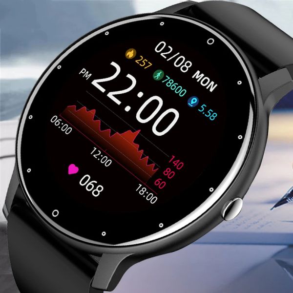Смотрите 2021 Ultrathin Smart Watch Мужчины 1.3 -дюймовые полные сенсорные фитнеса Watch IP67 Водонепроницаемые Bluetooth Ответ Call Smart Wwatch для женщин