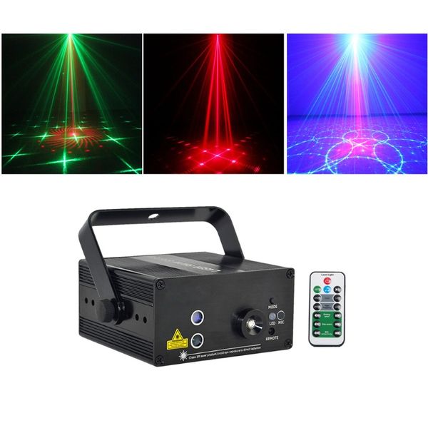 Mini 3len 24 RG Patterns Laser Proiettore Stage Attrezzatura Luce 3W Effetto di miscelazione a LED blu DJ KTV Show Holiday Laser Stage Lighting L24RG 274i