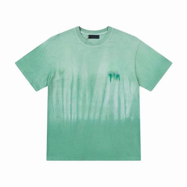 MA логотип Dip Dye Tee Mineral Green Airbrush Cherub Филигранный мужской дизайнер женский дизайнер T Рубашки Ma акварельный бар Негабаритный 22 с коротким рукавом роскошная уличная одежда хип -хоп