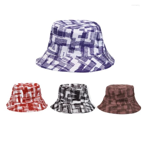 Berretti colorati tela da tela Panama Cappello Bucket Cappello per adulti Brush Spiring Outdoor Sunlen Fisherman's Cap for Men Women F250