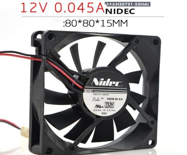 Оригинал для NIDEC H3573155HAI 8CM 808015MM 12V 045A 2 LINE для HAIER холодильник FAN5261759