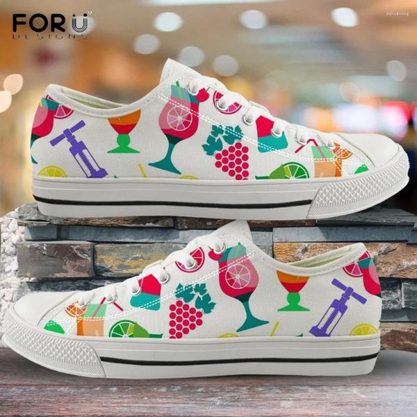 Fitness Shoes FORUDESIGNS FRANÇADO 3D colorido de verão de verão Mulheres impressas de caneta baixa de lona top Spring/Autumn Sneakers Sneakers Sapato