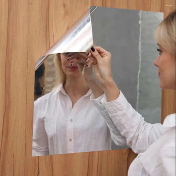 Adesivos de parede adesivo de espelho macio prática de corpo inteiro haha auto-adesivo decoração de casa de banheiro em casa