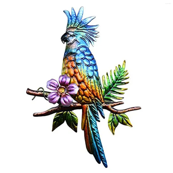 Figurine decorative sculture per esterni 3D uccelli colorati per uccelli tropicali mura