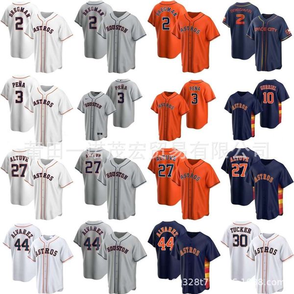 Maglie da baseball Jogging Abbigliamento Jersey Astros 2# 3# 27# Altuve 44# Fan Edition