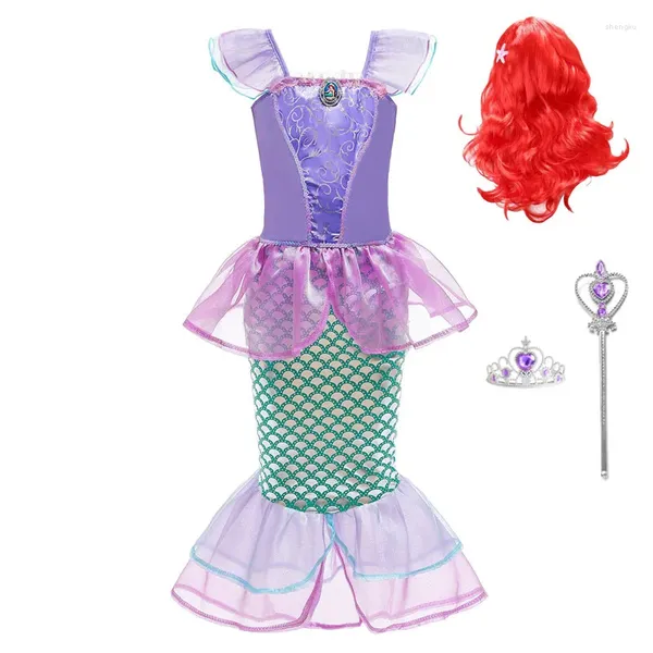 Vestidos meninas meninas desenho animado princesa vestido cosplay fantasia crianças aniversário festas de halloween crianças carnaval roupas chiques de 3 a 10 anos