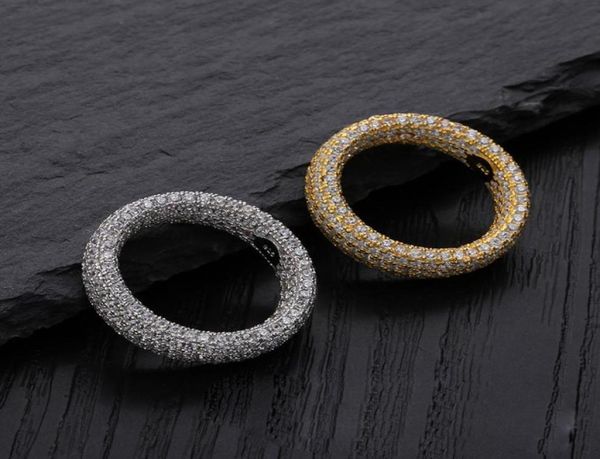 Homens mais novos Anel de luxo de joias de ponta de luxo 925 Mosaico de prata grande zircão branco Iced Out Rings Gold Plated Ring Jewelry1525934