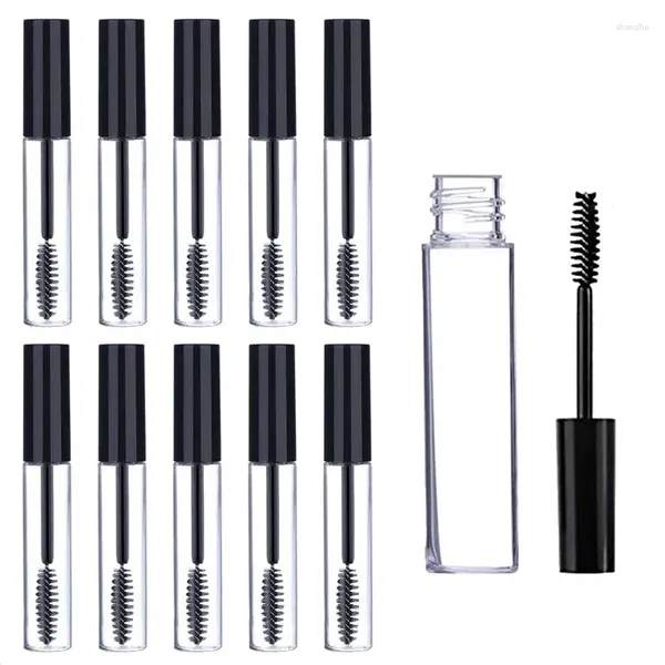 Bottiglie di stoccaggio 5pcs 3 ml 10 ml Tubo di mascara vuoto con contenitore estetico per ciglia Reliep di plastica Riutilizzabile