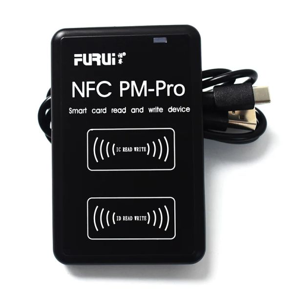 Cartão Novo PMPro RFID IC/ID Copiadora Duplicador 125kHz Key FOB NFC Reader Writer 13.56MHz Programador criptografado USB UID Copy Card Tag