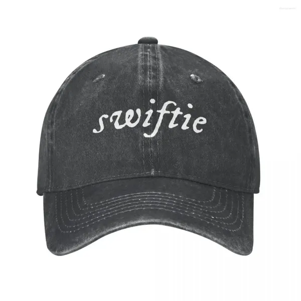 Caps de bola Swiftie Logo Baseball Vintage Denim angustiado Lavou os homens da cabeça de Taylor Men Men Men Outdoor Travel Unstructured Soft Hats Cap