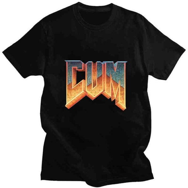 Doom cum tshirts mass de verão moda de manga curta casual camisetas grandes tops de camiseta gráfica vintage camisetas de algodão g1222 305x