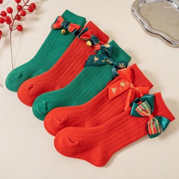 Frauen Socken Spanische Kinderbug Weihnachten Baby Lang Tube Mädchen Glocke