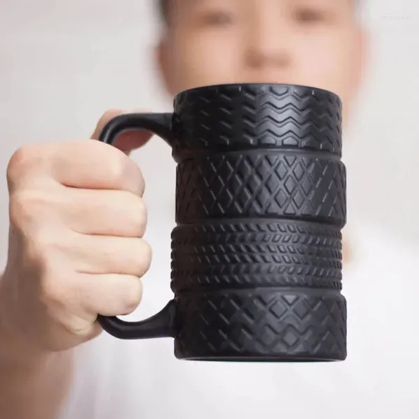 Becher Keramik Reifen Reifen Kaffeetasse Auto Morgen Tasse Saftmilch für Geburtstagsfeiertag Geschenke Tassen Wheelschreibtisch