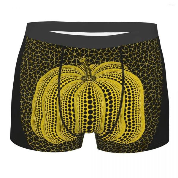 Underpants Custom Yayoi Kusama Pumkin Boxer Shorts für Homme 3D Print Abstraktes Malerei Unterwäsche Slips Slips Weiche