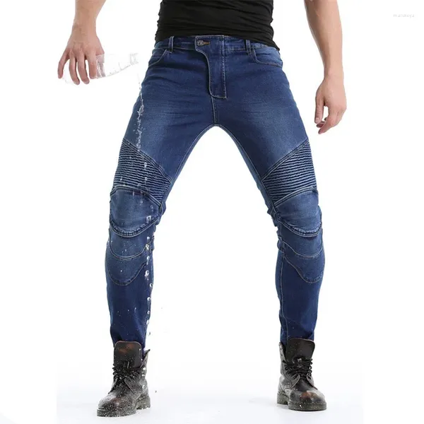 Jeans masculinos à prova d'água e à prova d'água com protetora para proteger os joelhos dos joelhos.Segurança