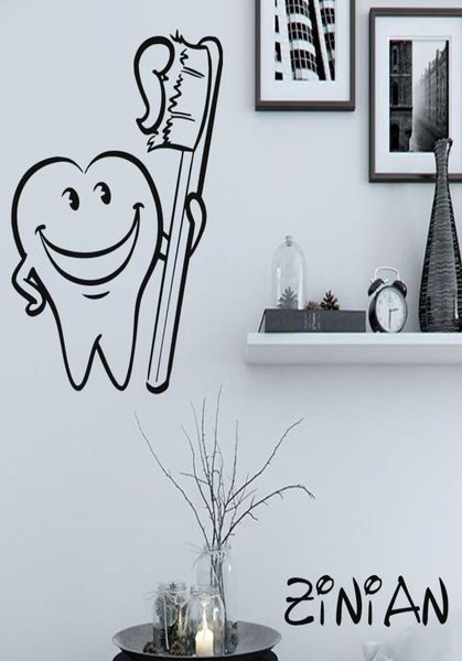 Adesivi per decorazioni per bagno raffreddato a spazzolino da muro di muro di decorazioni per piastrelle impermeabili per bambini adesivi in vinile clinica dentale 7678608
