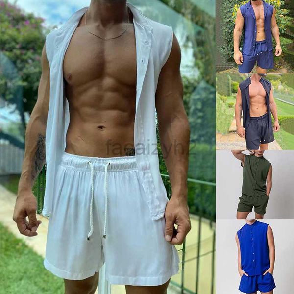 Strating da uomo da uomo Streetwear 2024 Short a maniche sciolte maschili da uomo Shorts Solid Colore Set a due pezzi