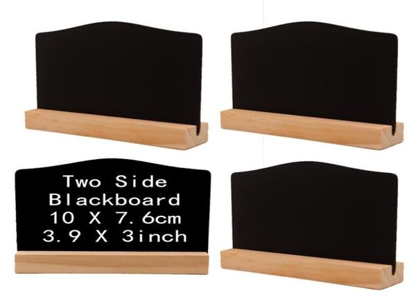 Numero tavolo rustico Mini segno di lavagna con supporto in legno da 39x3 pollici Segno di legno Small Display Display Tarca Novelty Decor8098763