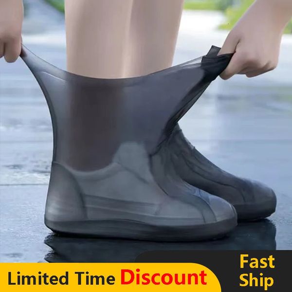 1 Paar Silikon wasserdichte Schuhabdeckungen SML Slipesistant Gummi Regenstiefel OverShoes Accessoires für Regentag im Freien 240419